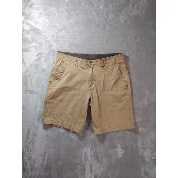 Weatherproof Chino Shorts Mens 36 Khaki Ripstop Outdoor Golf Pickleball Tennis - Picture 1 of 10